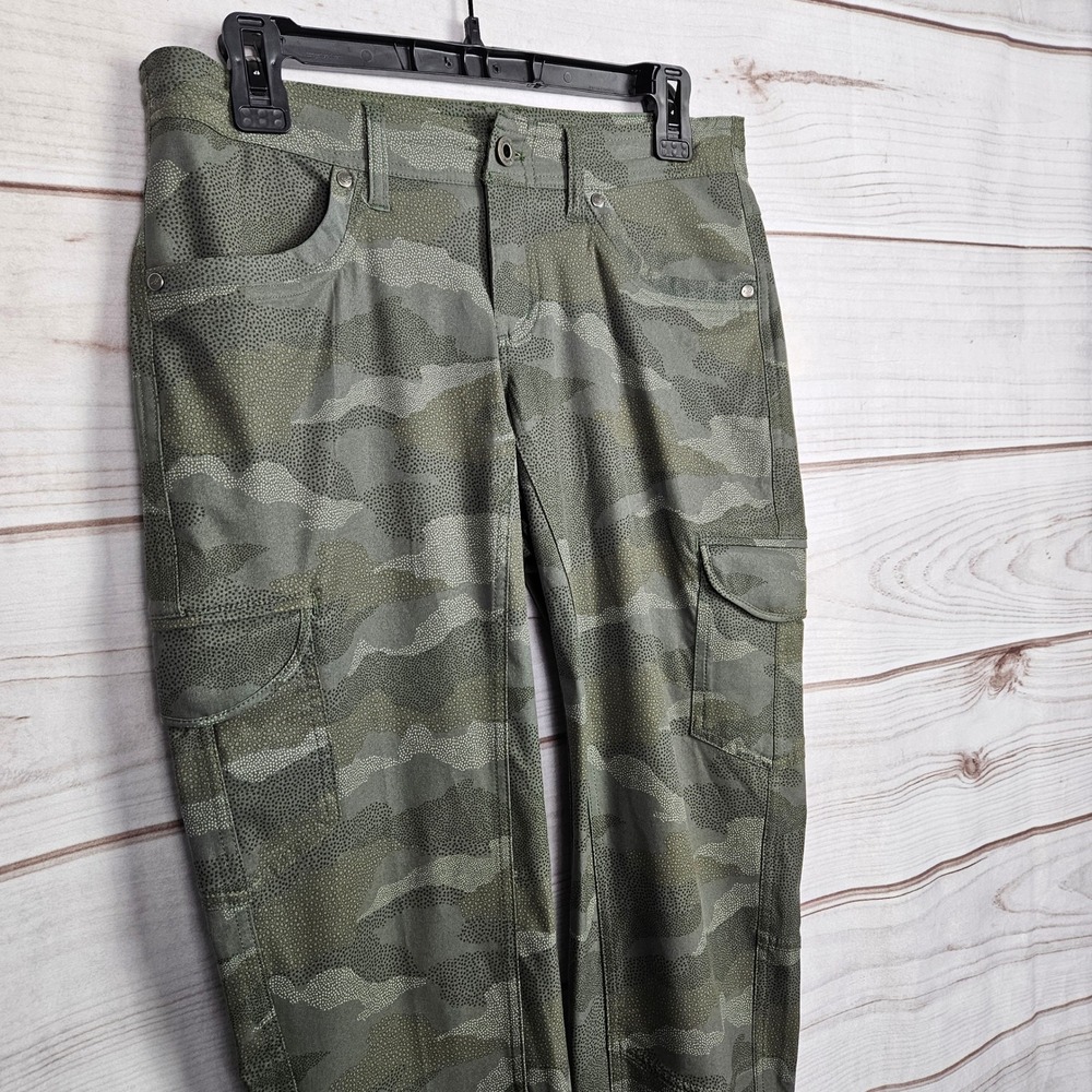 KUHL Splash Roll-Up Pants Womens 4 Reg Green Camo Dot Print Cargo Hiking Outdoor - Picture 4 of 14